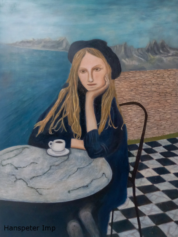 drinking coffee thoughtfully afternoon