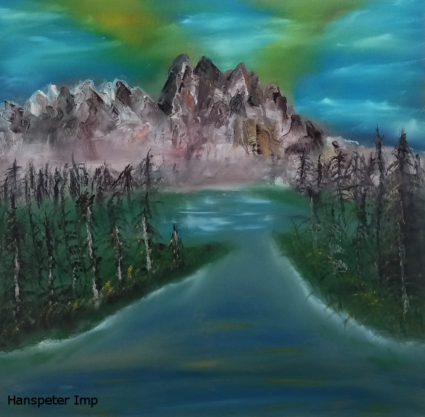 mountain sea meadow hill