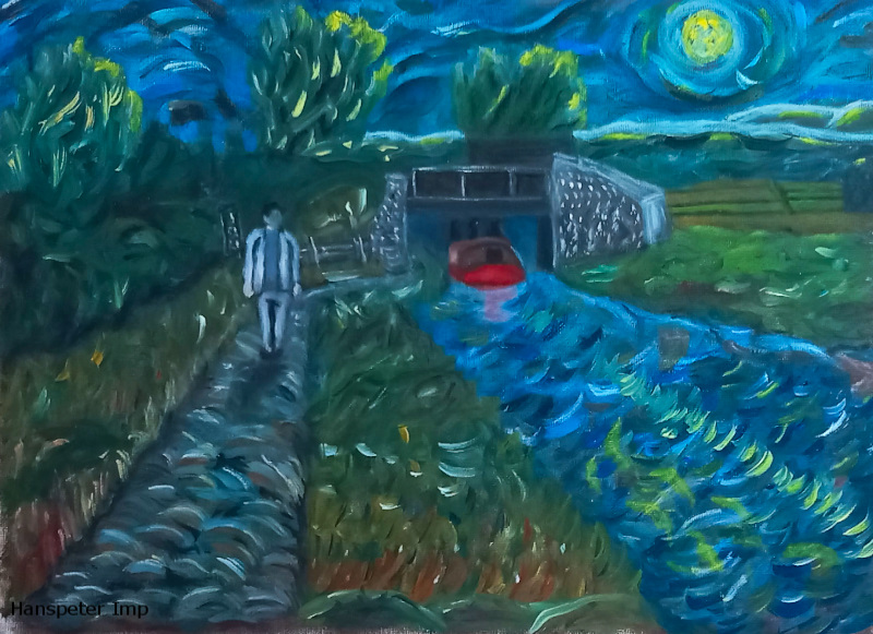 night boat jetty house residential structure mountains moonlight