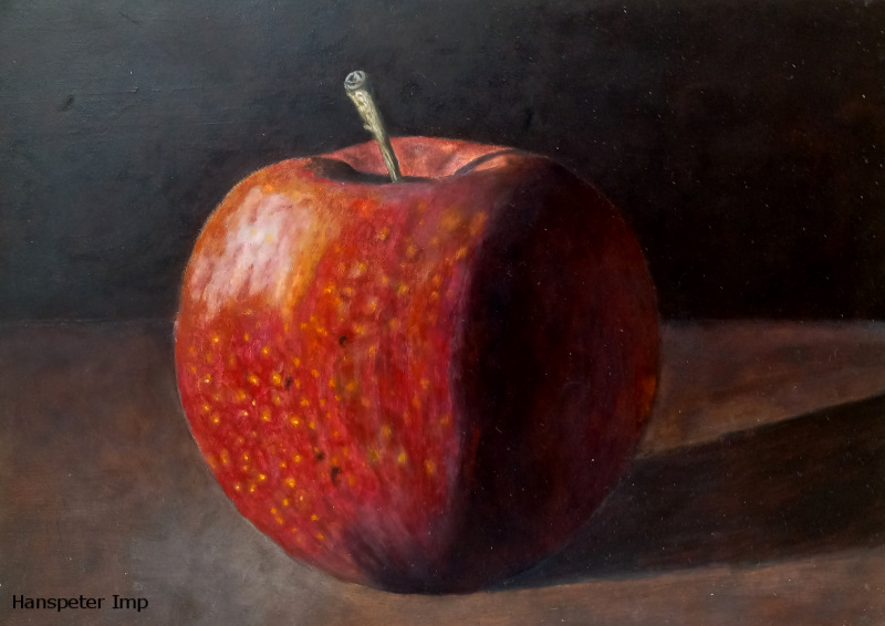 red apple shadow realism